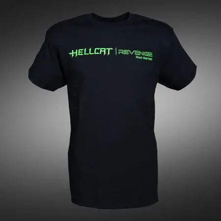 Black Hellcat Revenge Short Sleeve T-shirt - Green Logo